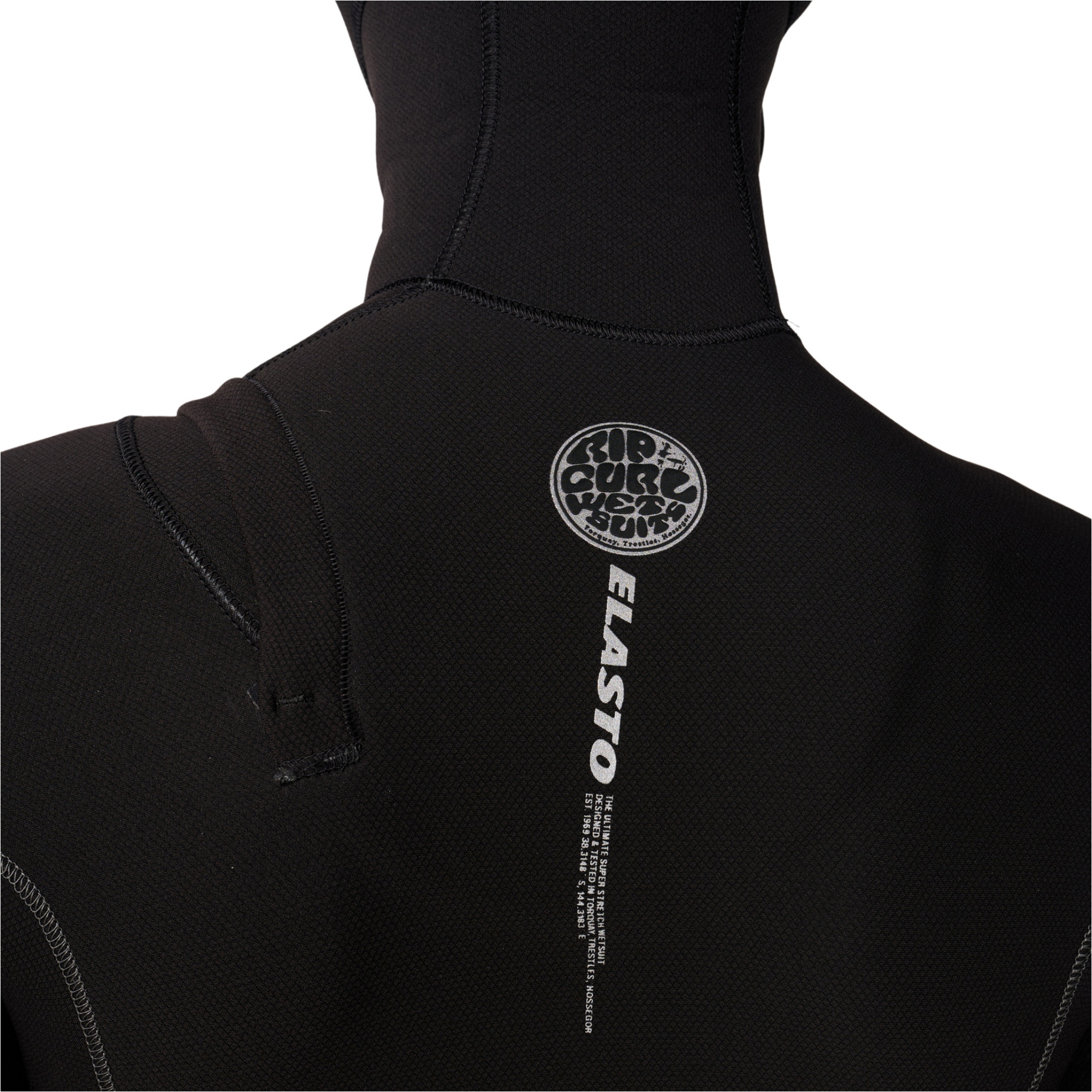 2027 Rip Curl Herre Elasto 5/4mm Chest Zip Med Hætte Våddragt 18UMFS - Black